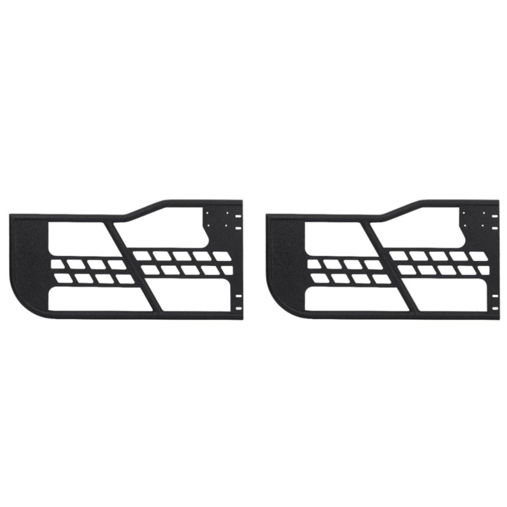 Garvee Off-Road Safari Tubular Doors Compatible with Jeep Wrangler JK 2007-2018 (2-Door Only) - Set of 2 Half Tube Doors for Offroad Trail Adventure
