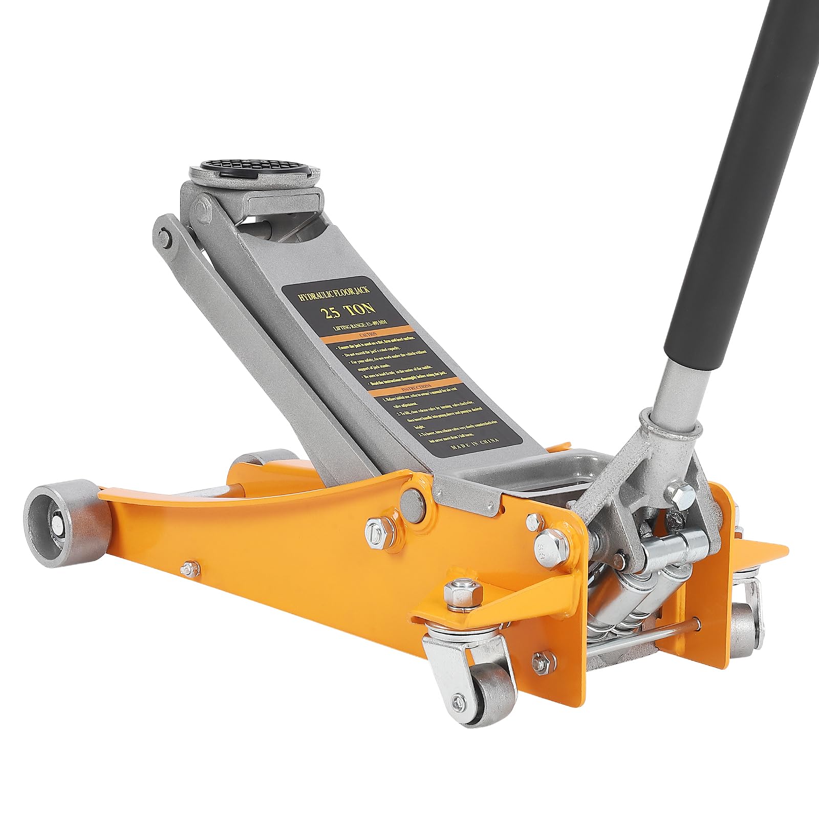 Garvee 2.5, Heavy-Duty Steel Racing Floor with Dual Pistons Quick Pump for Cars, Trucks, Suvs, 3.64"-19.49"