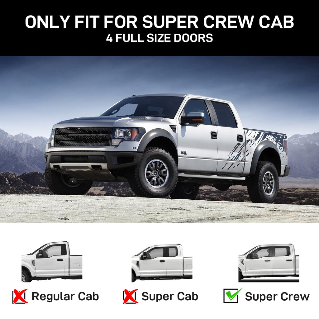 Garvee 6.3 Inch Running Boards for 2009-14 Ford F150 Super Crew