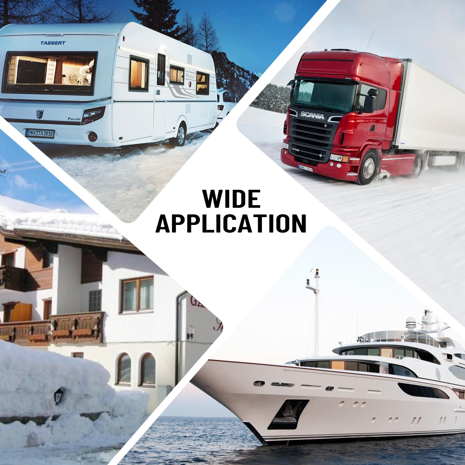 Garvee Diesel Air Heater 12V, 10L Tank, Diesel Heater 5KW, Muffler, Diesel Parking Heater with LCD Thermostat Monitor & Remote Control for Trucks, Trailer, Boat and Motor-Home