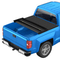 Garvee Tri-Fold Truck Bed Cover Strong Support PVC Material Tailgate Locking for 2014-2018 Chevy Silverado/GMC Sierra 1500 6.6FT