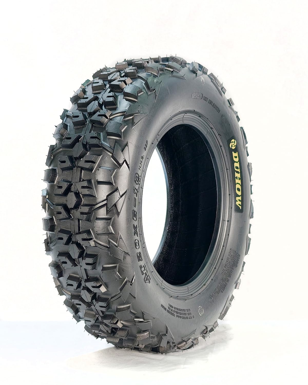 Garvee ATV UTV Tire 25x8-12 Set of 2, 6 Ply Tubeless Mud Tires, Sport All Terrain, 12mm Deep Tread, Black