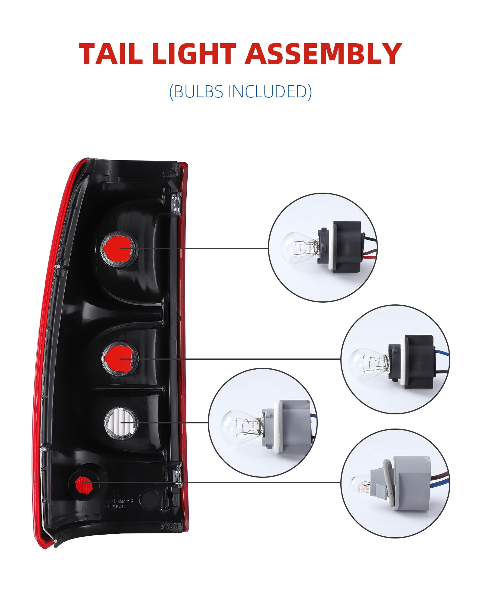 Garvee 03-06 Silverado 1500/2500HD Ruby Red Driver Side Tail Light
