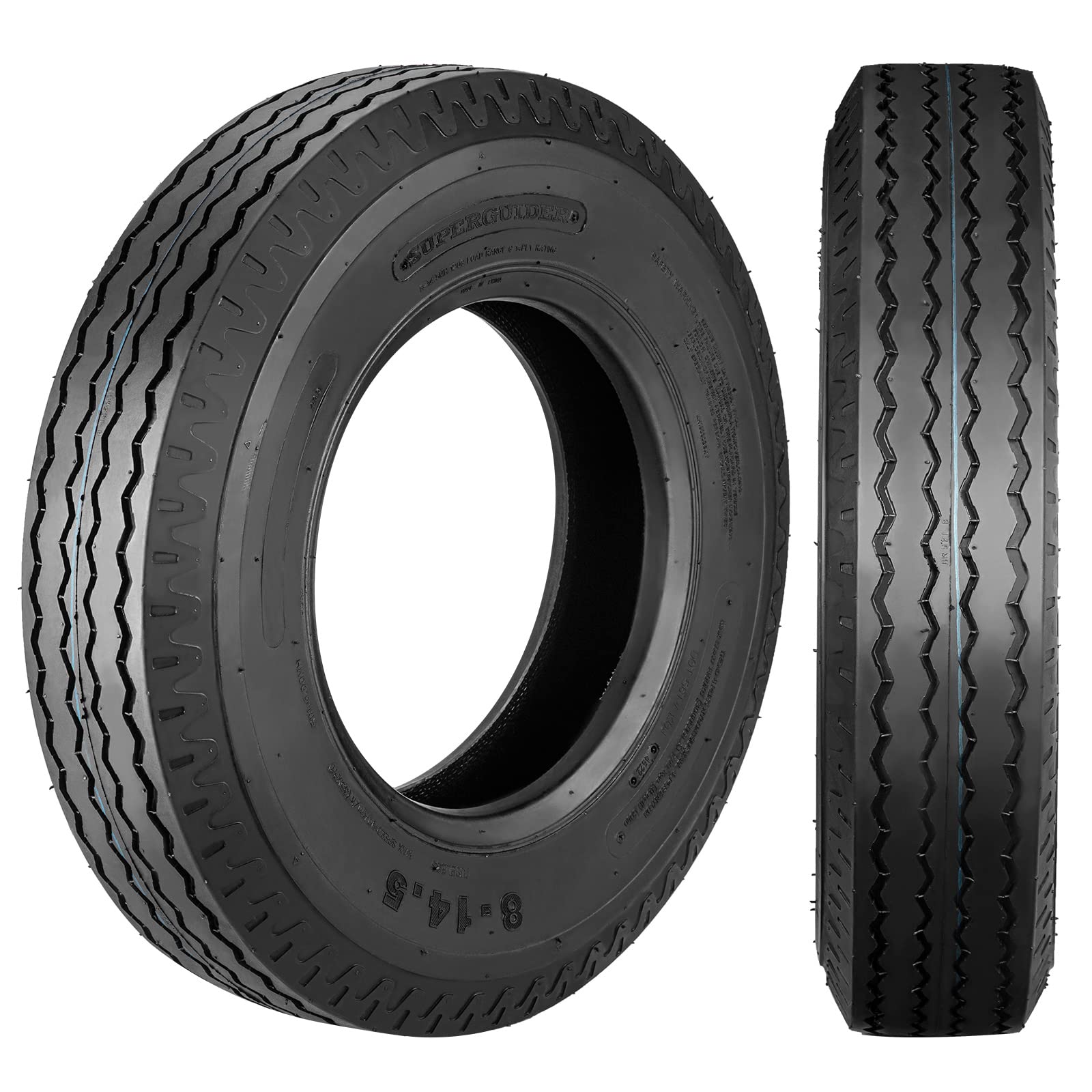 Garvee ST205/75D15 6PR Trailer Tires, 6PR Load Range C, 15in Fuel-saving Designed Trailer Tires 205 75 15 for Travel/Camper/Landscape/Cargo/Utility/Boat/Horse/Farm/Hauler Trailer(Pack of 2)