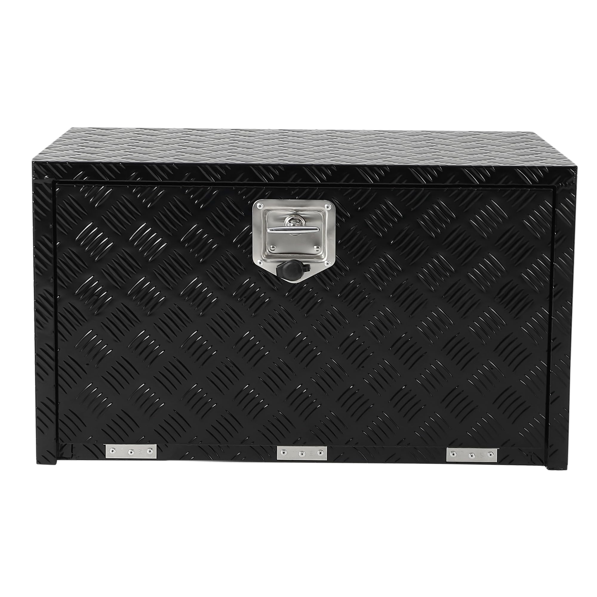 Garvee 18"X18" Heavy Duty Aluminum Underbody Tool Box, Waterproof Truck Storage Organizer for Pickup Truck Bed and RV Trailer, Black