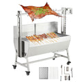 Garvee Stainless Steel Rotisserie Grill with Wind Screen, 52in 132LB Capacity Electric BBQ Pig Lamb Rotisserie Roaster with 50W Motor, Charcoal Spit Roaster Grill for Outdoor Kitchen, Camping