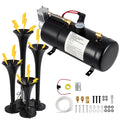 Garvee 150DB Train Horns Kit, 4 Trumpets Truck Air Horn Kit with 0.8 Gallon Tank & 120 PSI Air Compressor, 12V Train Horns for Pickup Trucks, Car, Motorcycle, Semi, Jeep, RV, SUV, Van, Boats