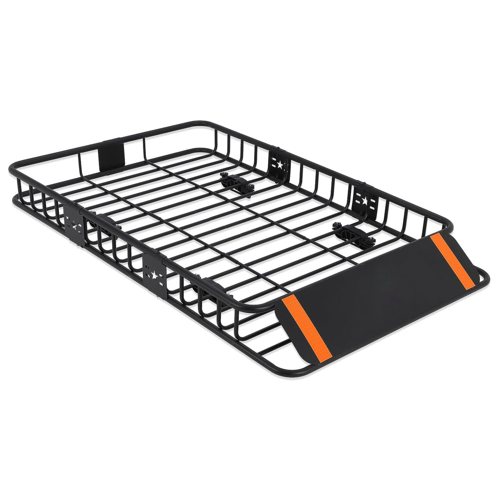 Garvee Roof Rack Cargo Basket, 64"x39"x6" Cargo Carrier with Extension for Truck or RV Camping Storage, 200lbs Capacity, Steel Construction