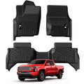 Garvee Floor Mats All Weather Custom Fit TPE Liners for 2024 2025 Toyota Tacoma Double Cab Front & Rear 2 Row, Black