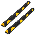 Garvee Car Parking Stopper 72 Inch Heavy Duty Rubber Wheel Stopper with Yellow Reflective Strips for Garage, Cars, Trucks, Trailers, Vans, 2 Pack