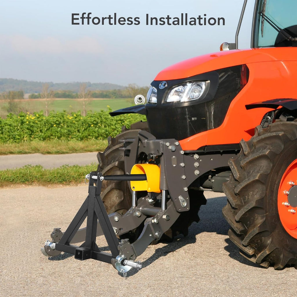 Garvee 3 Point Trailer Hitch With 2" Receiver - Category 1 Tractor Tow Drawbar Pull Hitch Adapter For Kubota John Deere BX LM25H WLM Tractor NorTrac Yanmar Massey Ferguson