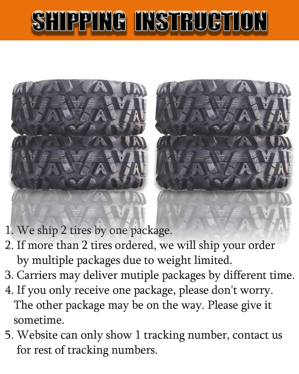 Garvee 2 Pack 27x9-14 ATV Tires 6 PR All-Terrain Tubeless Off-Road Tires for ATV UTV Trail Sand Mud Black