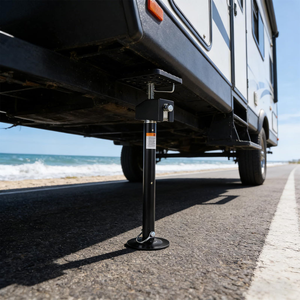 Garvee 4 Pack RV Slide Out Supports Jack with Flat Top Support Block, 21"-49" Adjustable, Heavy-Duty 20,000lbs, Compatible with Campers & RVs