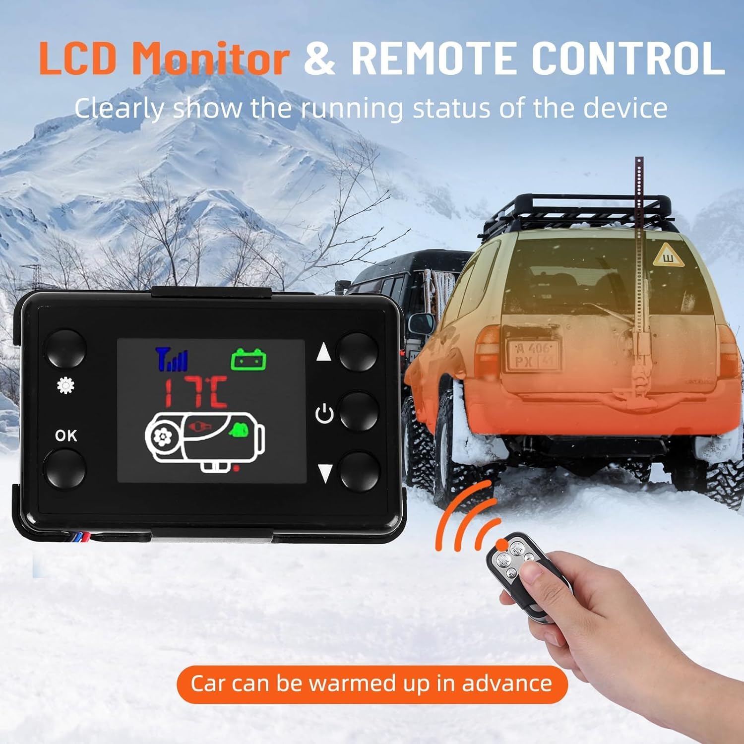 Garvee Diesel Air Heater 12V, 10L Tank, Diesel Heater 2KW, Muffler, Diesel Parking Heater with LCD Thermostat Monitor & Remote Control for Trucks, Trailer, Boat and Motor-Home