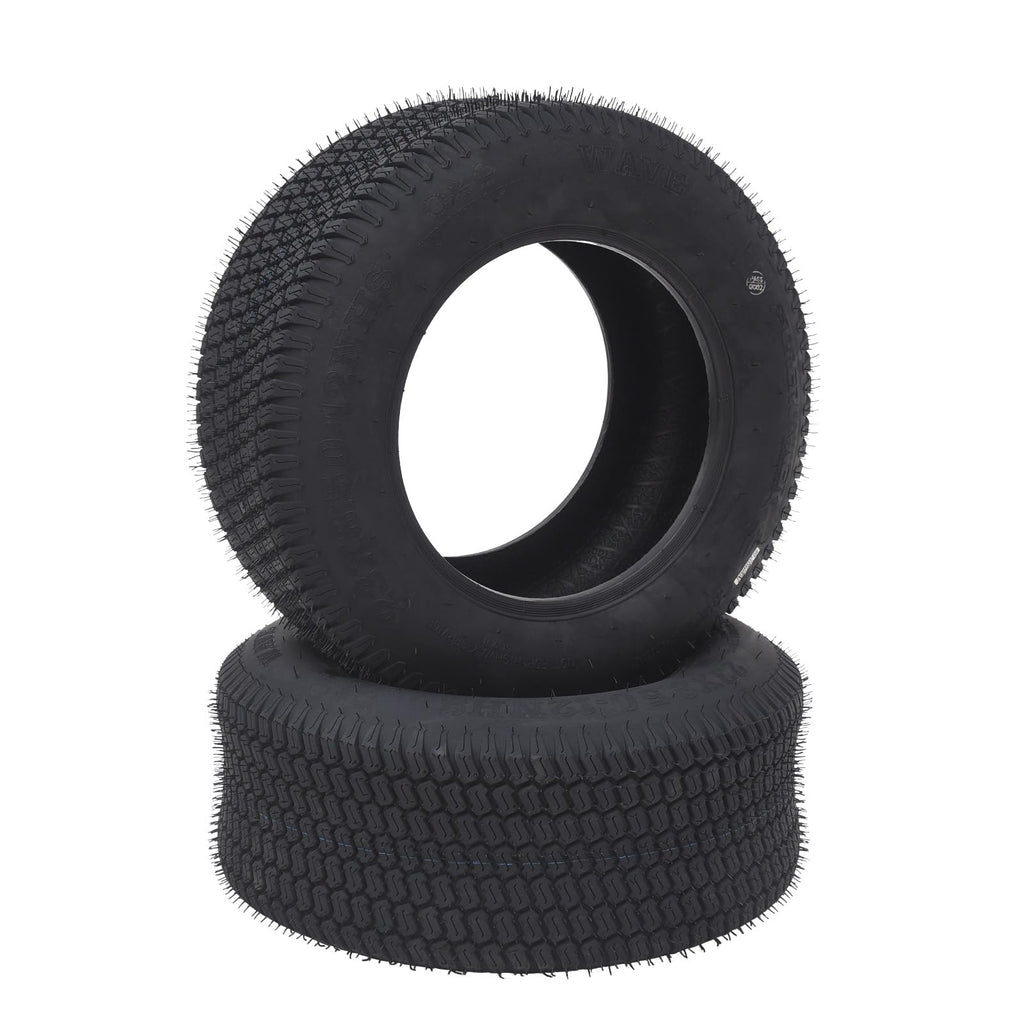 Garvee Lawn Mower Tires Turf Tires 20x8.00-8 4PR for Golf Cart Tires, Garden Tractor Riding Mower Tubeless Set of 2 - 23x8.50-12-4PR TL WAVE