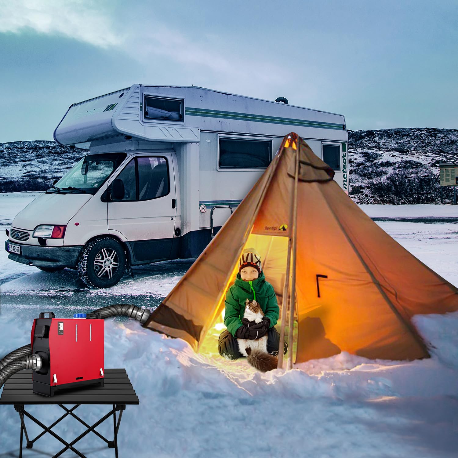 Garvee 8KW Diesel Heater, Diesel Air Heater All in One 12V, Portable Diesel Heater with LCD Monitor & Remote Control, 5L, for Vehicles RV Truck Boat Bus Motorhomes Caravans