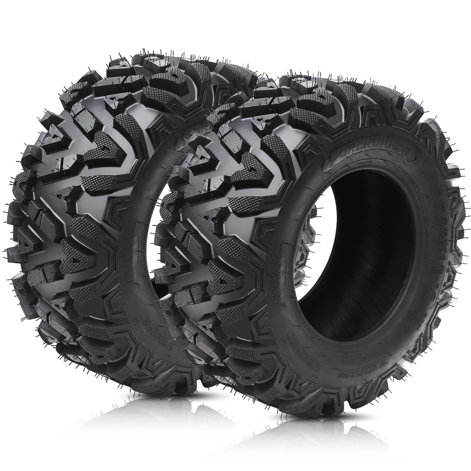 Garvee ATV UTV Tires 25x8-12 & 25x10-12 Tubeless 6 PR Heavy Duty Utility Tires Set of 4
