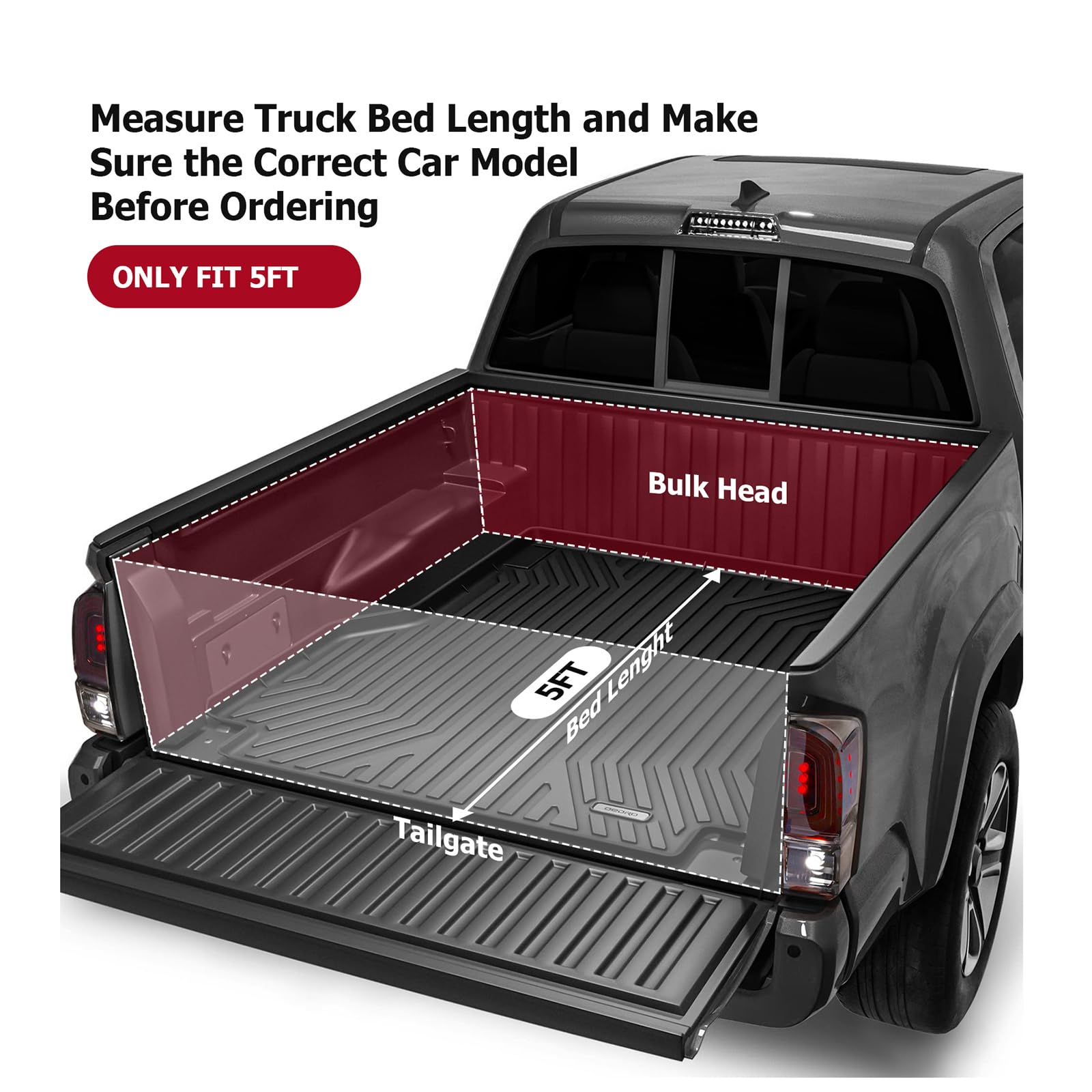 Garvee 5ft Soft Roll-Up Tonneau for '19-'23 Ranger