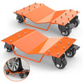 Garvee Heavy Duty Car Wheel Dolly Set, 4000LBS Car Moving Dolly, Wheel Dollies Car Tire Stake Set of 2 Piece, Car Tire Dolly Cart Moving Cars, Trucks, Motorcycles, Boats, Orange