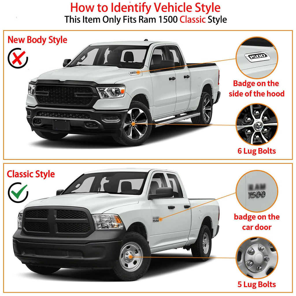 Garvee 6.5" Boards for 09-18 Dodge Ram & 19-23 Ram Classic - Black / Aluminum