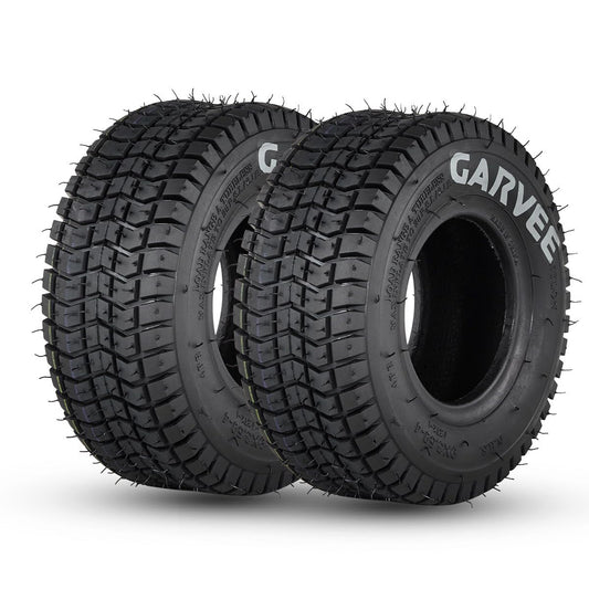 Garvee 2 Pack 9x3.50-4 Lawn Mower Tire V Pattern Tubeless for Lawn Garden Riding Mower Tractor Golf Cart Utility Vehicles 4PR Black