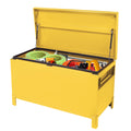 Garvee 36" × 15" × 15" Industrial Steel Truck Toolbox Lockable Recessed Handles Hydraulic Slow-Close Lid Forklift Ready Waterproof Heavy-Duty Storage for Pickup Beds & Trailers