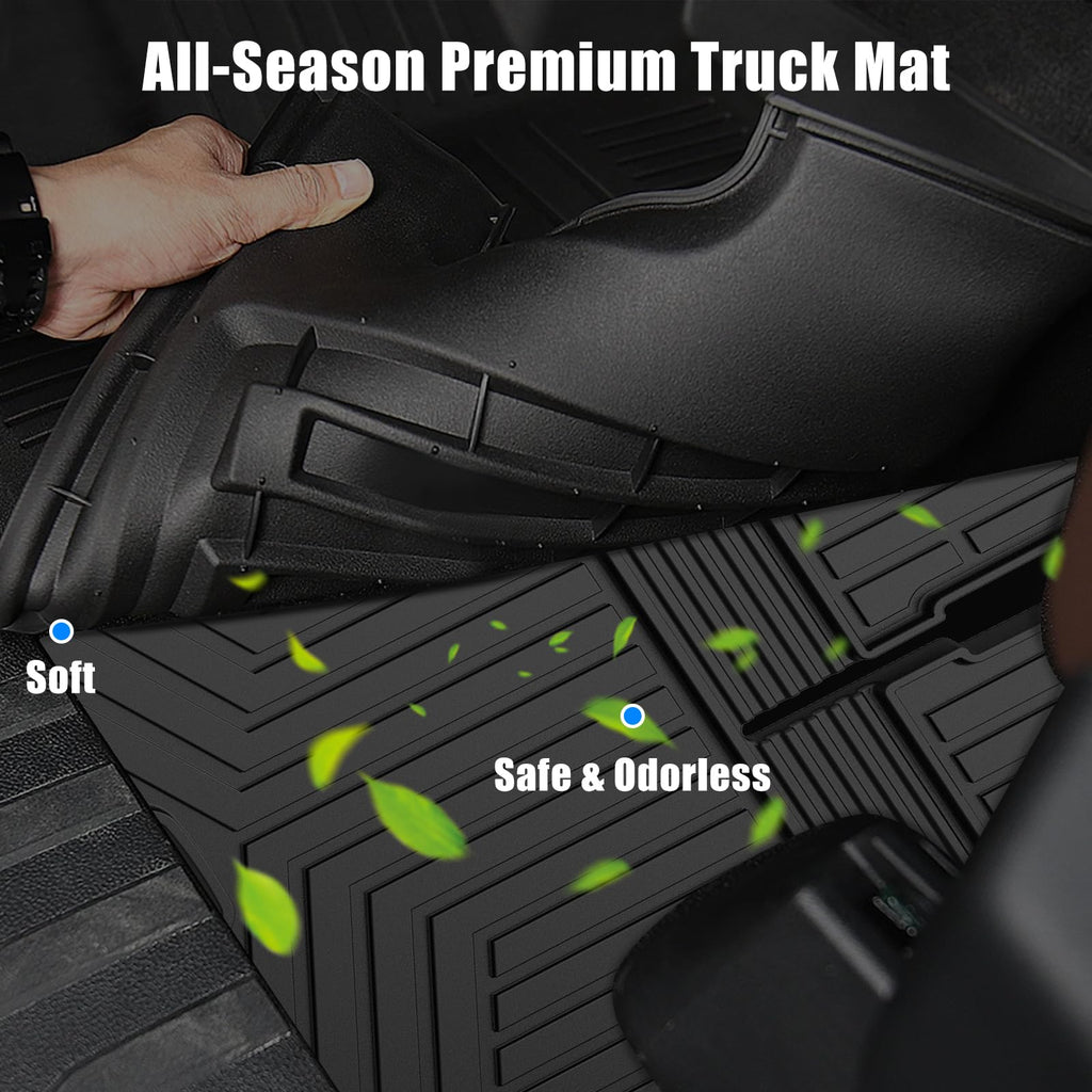 Garvee Trunk Mat for Nissan Pathfinder 2022-2024, All-Weather TPE Cargo Protector, Rear Floor Mat, Durable Black