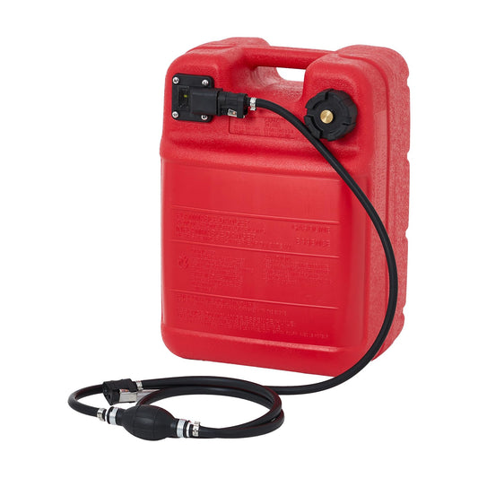 Garvee 6 Gallon Marine Portable Tank Outboard Boat Transfer Tank with Line I-Shaped Handle Easy to Carry 14.1x11.2x9.8 Inch