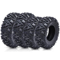 Garvee Set of 4 UTV/ATV Tubeless 6Ply Mud & Trail Tires, Front 26x9-12, Rear 26x11-12, Rubber, Off-Road Terrain