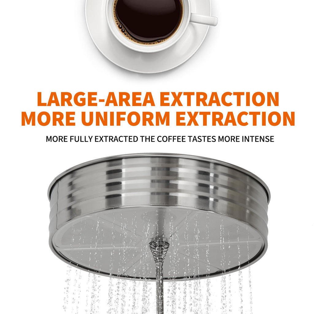 Garvee 14 L/100 Cups Coffee Urn Double Wall Stainless Steel Coffee Maker for Buffet Catering Wedding Gathering Silver