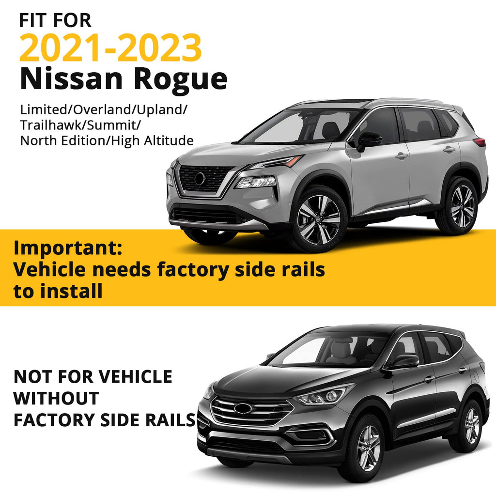Garvee Roof Rail Racks Fit for 2021-2023 Nissan Rogue,Alloy Steel