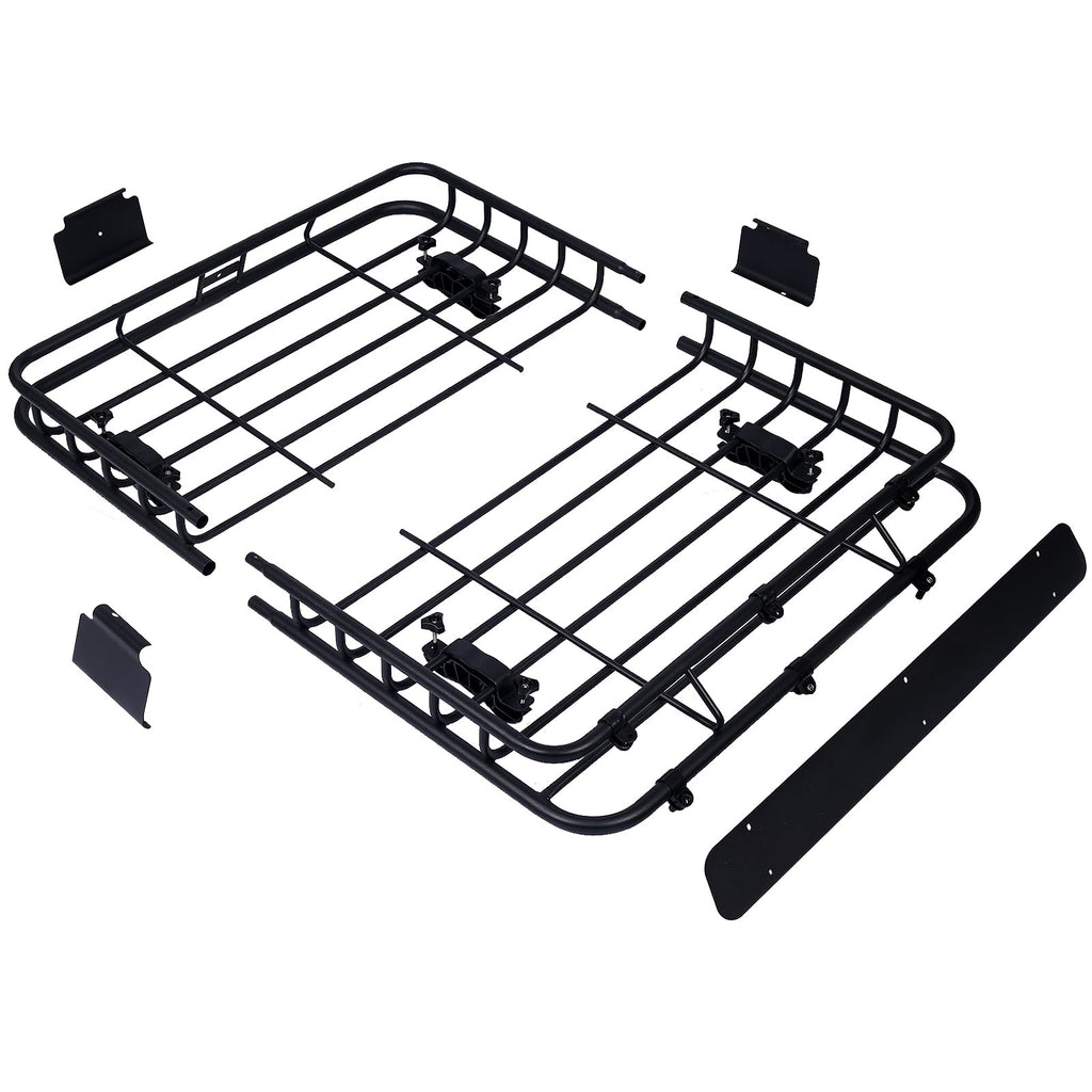 Garvee 41.3 x 36 Inch Universal Roof Rack Cargo Carrier Basket for Camping Traveling, 42 Inches, Black