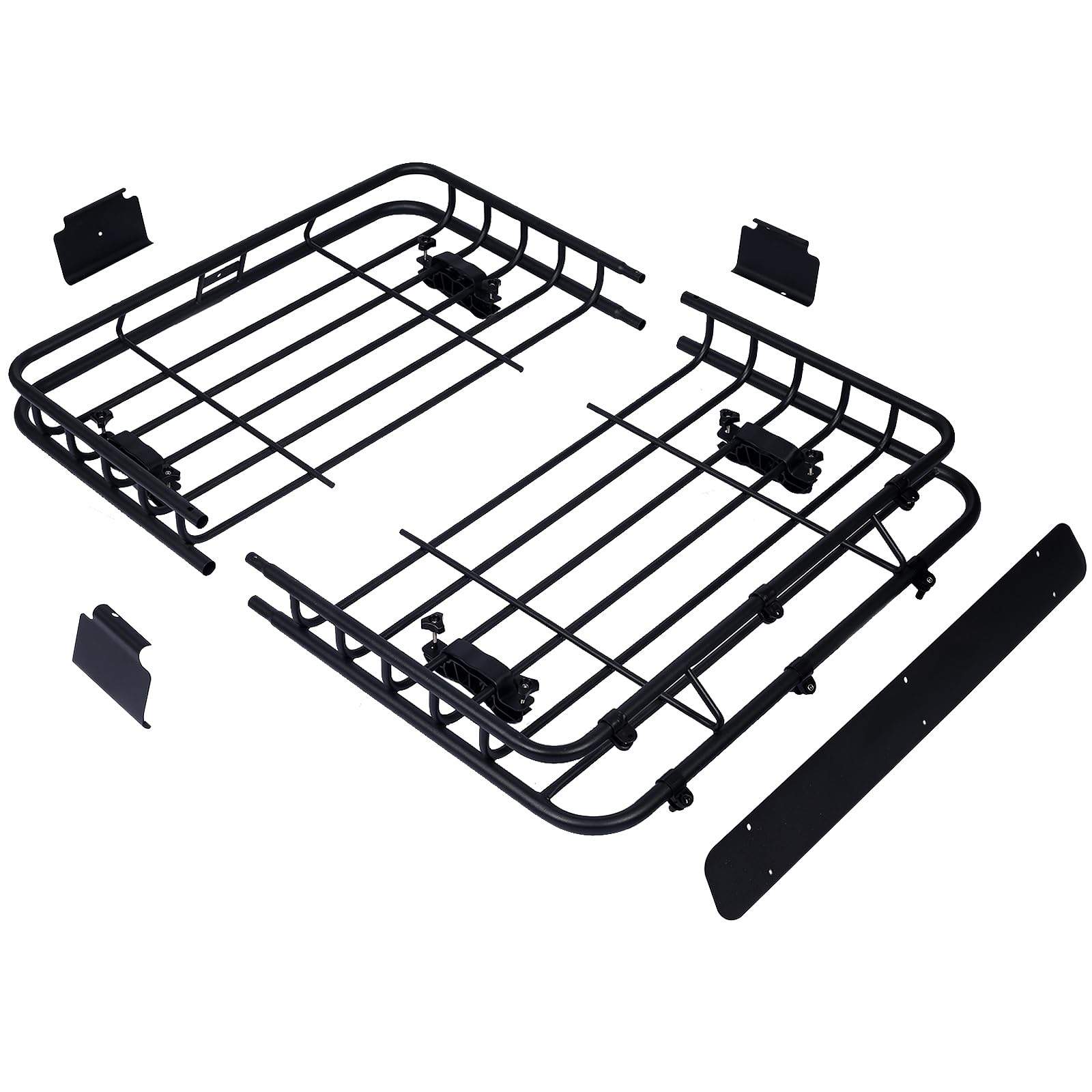 Garvee 41.3 x 36 Inch Universal Roof Rack Cargo Carrier Basket for Camping Traveling, 42 Inches, Black