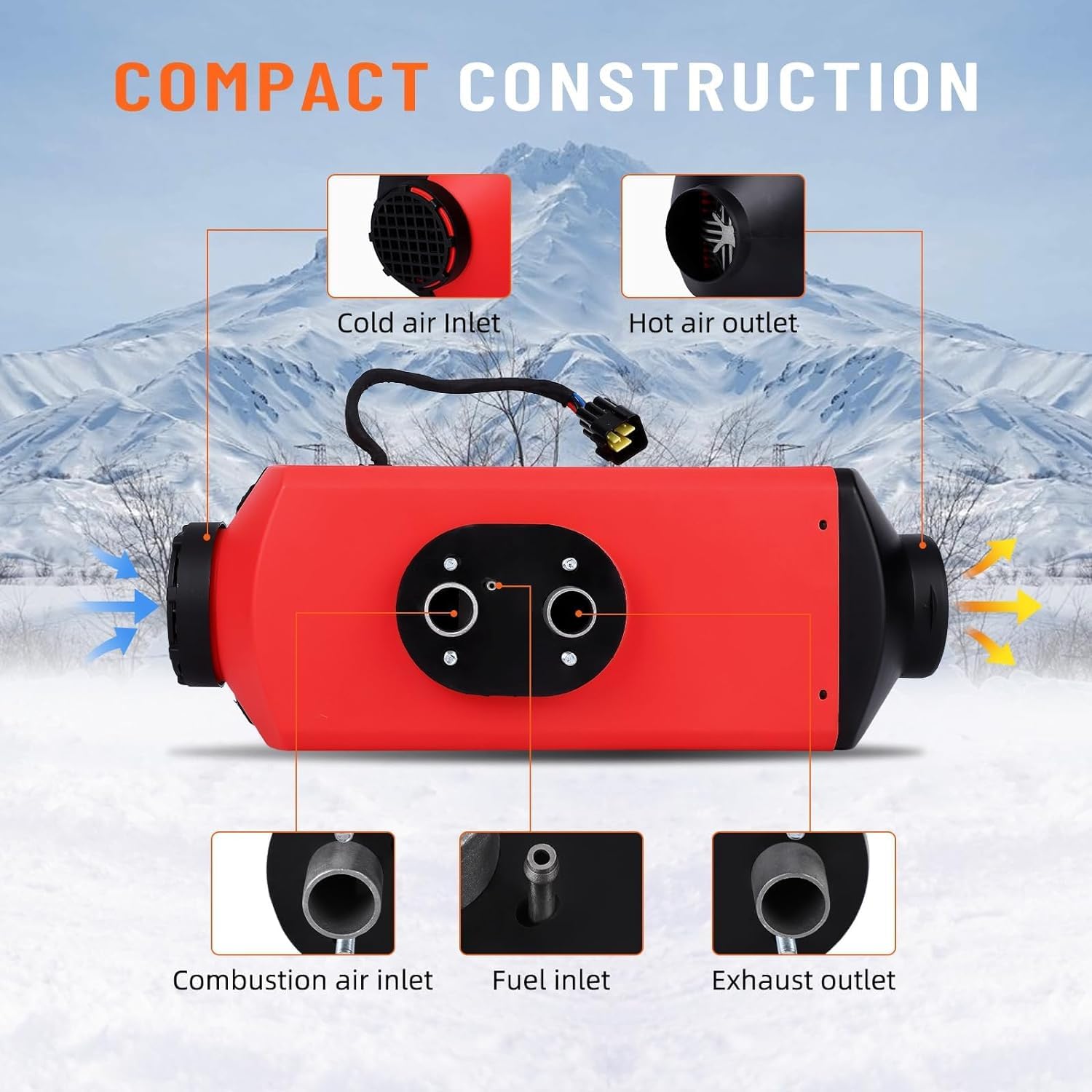 Garvee Diesel Air Heater 12V, 10L Tank, Diesel Heater 2KW, Muffler, Diesel Parking Heater with LCD Thermostat Monitor & Remote Control for Trucks, Trailer, Boat and Motor-Home