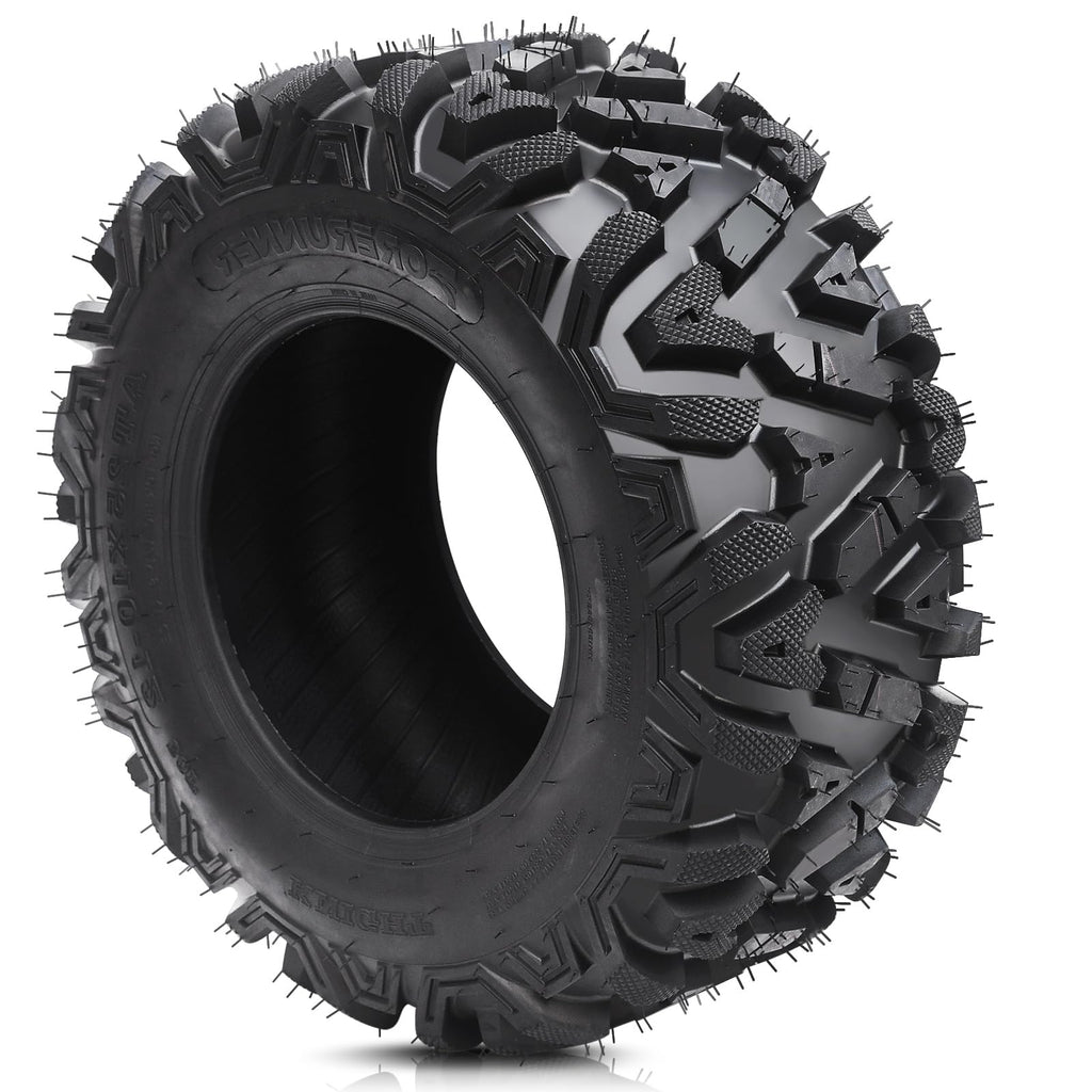 Garvee Set of 2 ATV Trail Tires 6PR Knobby Sport Tires, Tubeless - AT25x10-12-6PR TL APOLLO