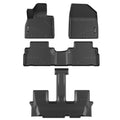 Garvee Floor Mats for 2020-2025 KIA Telluride, TPE All Weather Custom Fit Floor Liners, Raised Rib Design, Black