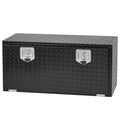 Garvee Aluminum Underbody Truck Box with T-Handle Latch, Waterproof Truck Storage Organizer Chest For Pick Up, RV Trailer, Durable Truck Side Tool Box with a Mesh Pocket-Black