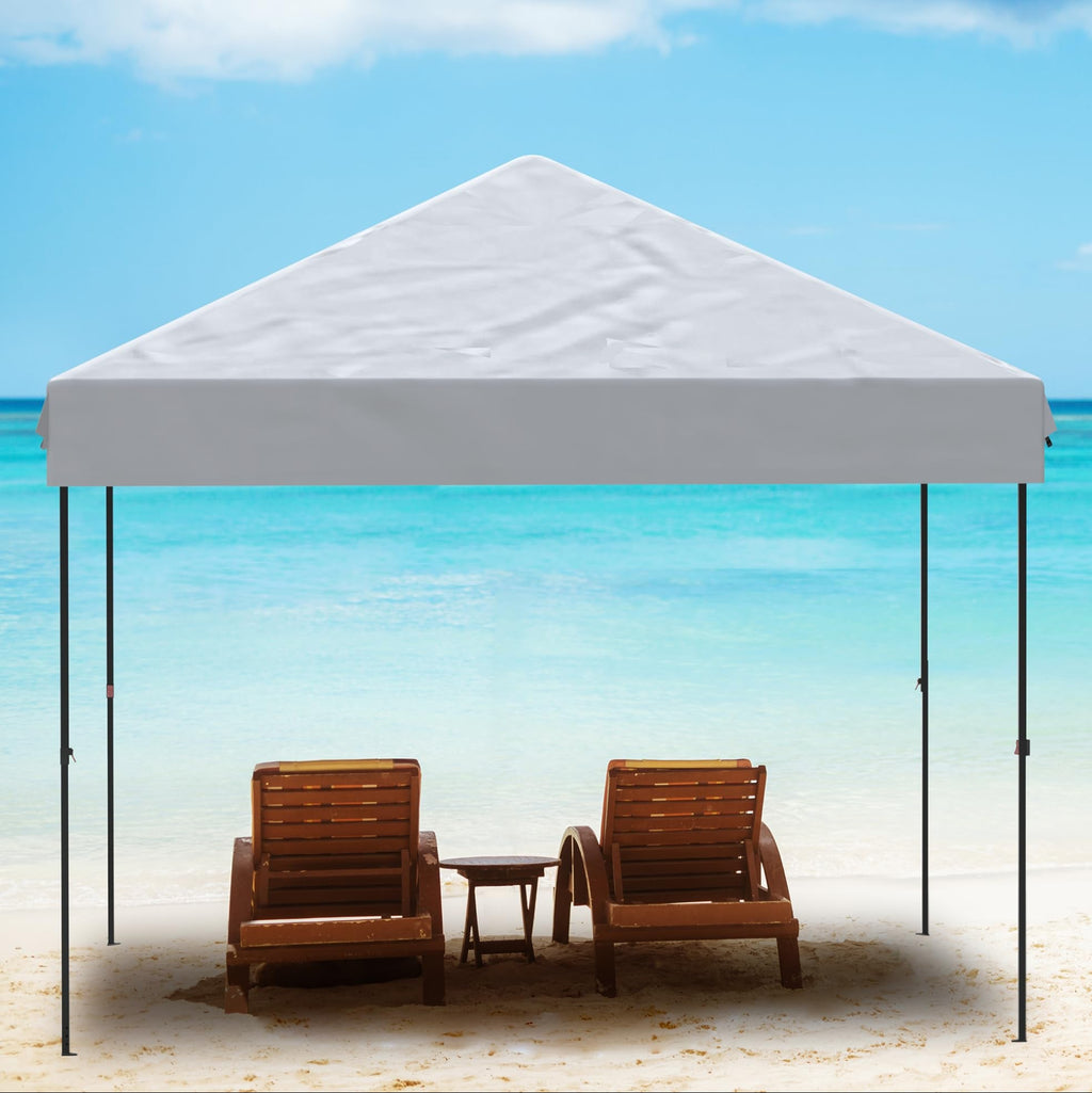 Garvee 10' X 10' Pop Up Canopy Tent Waterproof UV Resistant Commercial Instant Shelter with Carry Bag, White