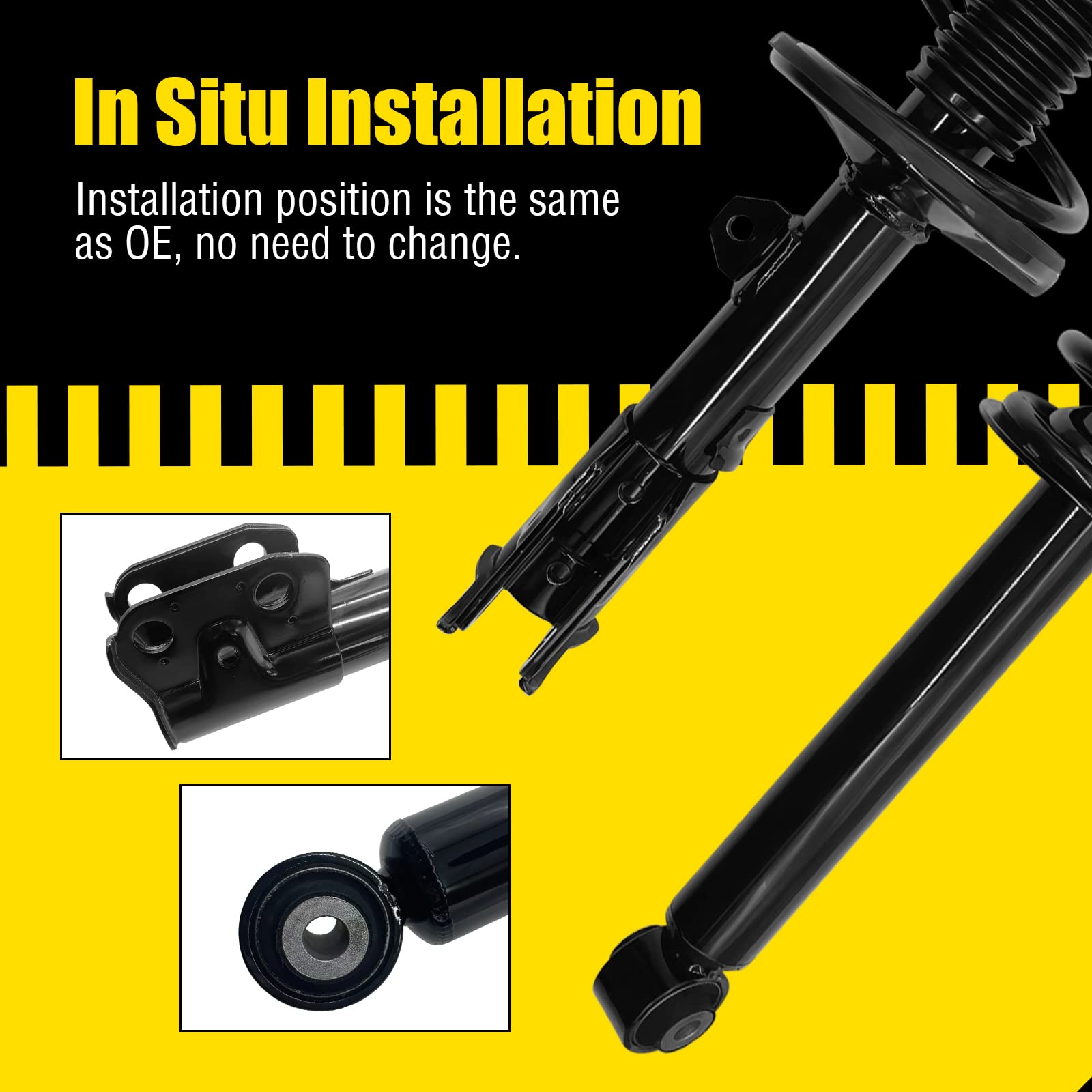 Garvee 2005-2010 Mustang Front Strut Spring Assembly - 172138 Black