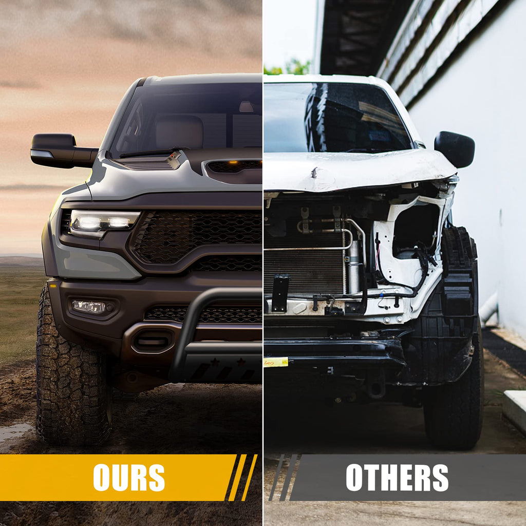 Garvee 2019-2022 Ram 1500 Bull Bar w/ Skid Plate, Front Bumper Guard