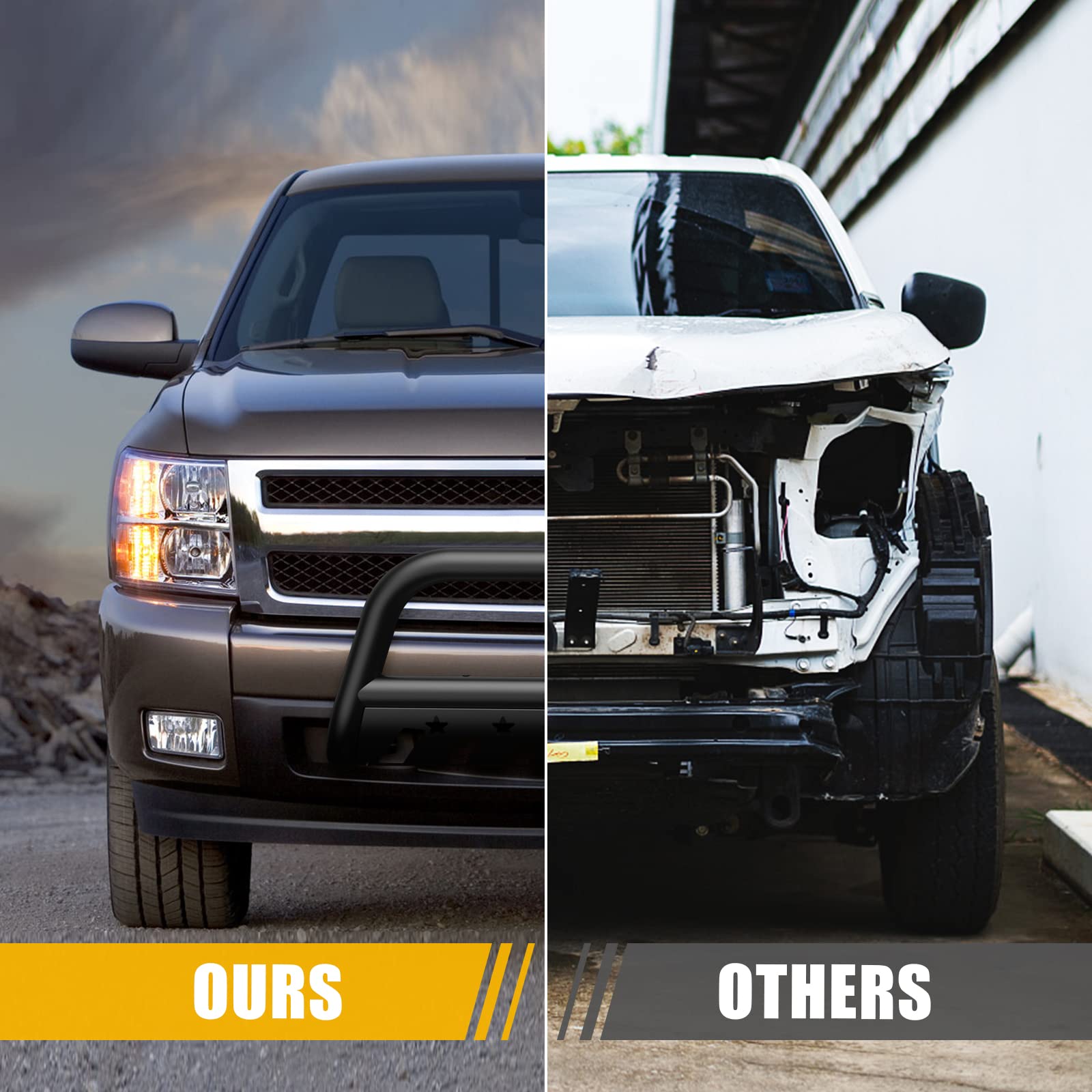 Garvee 1999-2006 Silverado 1500 Bull Bar w/ Skid Plate, Front Guard