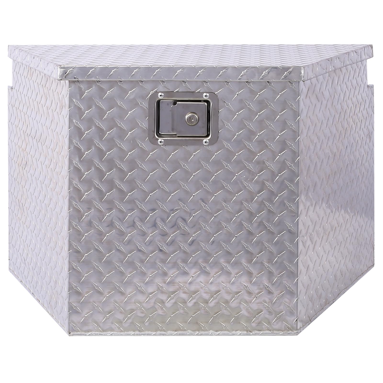 Garvee Aluminum Tool Box Storage Organizer with Lock Keys Large Capacity Heavy-Duty for Pick Up Truck RV Silver