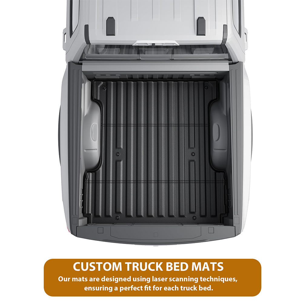 Garvee Truck Bed Mat for 2015-2024 Ford F150 SuperCrew Cab 5.5 Feet(67.1 inches) Bed, All Weather TPE Heavy Duty Pickup F-150 Bed Liner Cargo Mat