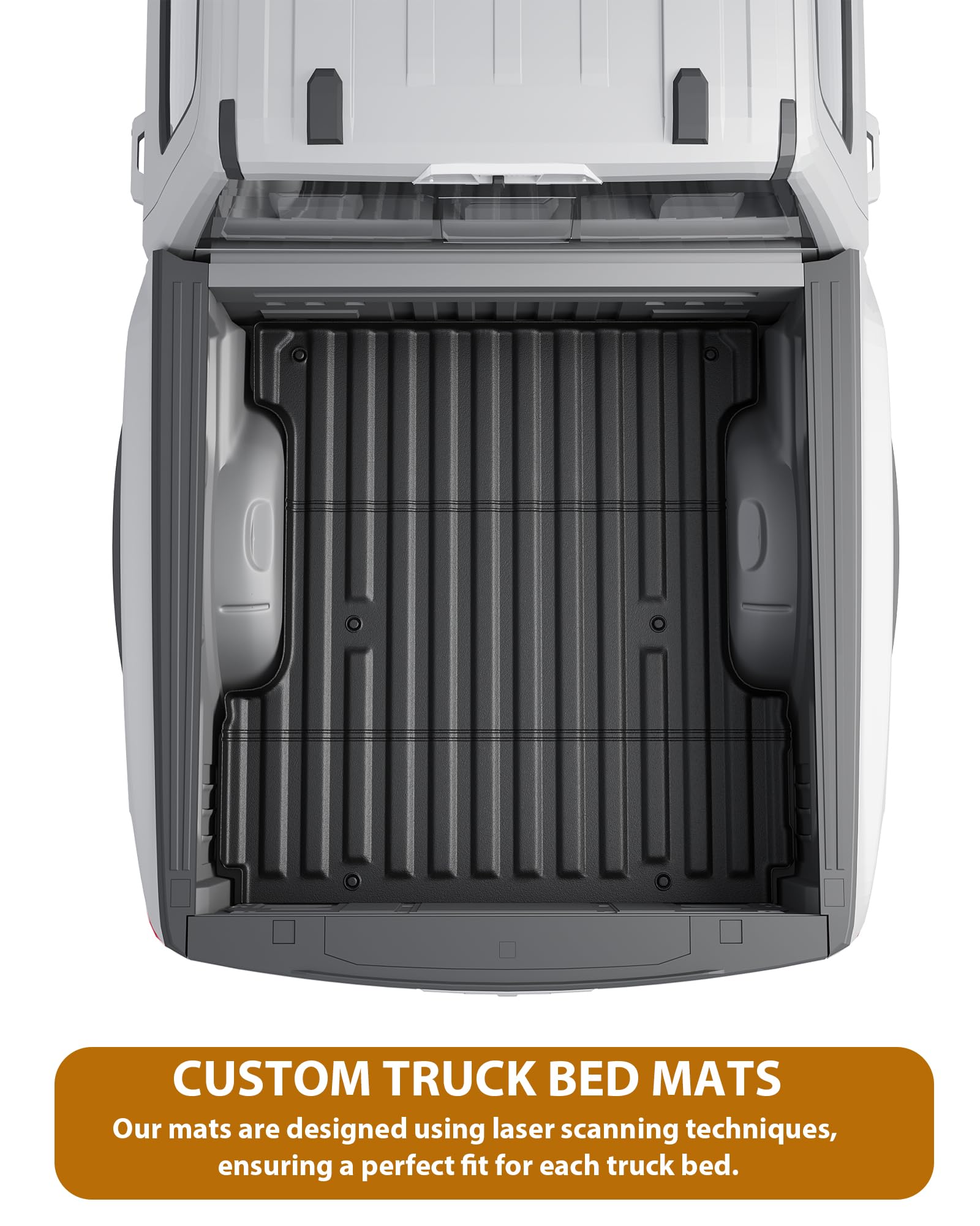 Garvee Truck Bed Mat for 2023 2024 Chevrolet Colorado/GMC Canyon Crew Cab 5 Feet(61.7 inches) Bed，All Weather TPE Heavy Duty Pickup Bed Liner Cargo Mat