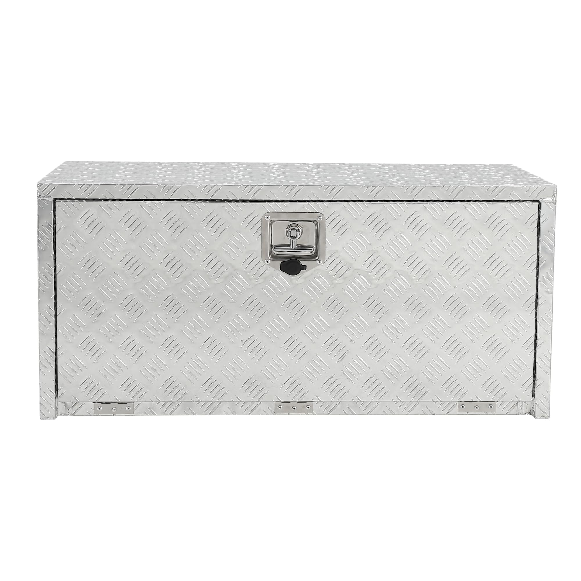 Garvee 30"X18" Heavy Duty Aluminum Underbody Tool Box, Waterproof Square Storage Chest for Pickup Truck Bed, RV Trailer, Silver