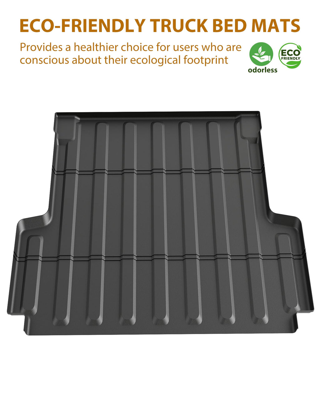 Garvee Truck Bed Mat for 2020-2024 Chevy Silverado/GMC Sierra 2500 3500HD 6.8FT Bed, Custom Fit TPE All Weather Pickup Truck Bed Liner Accessories