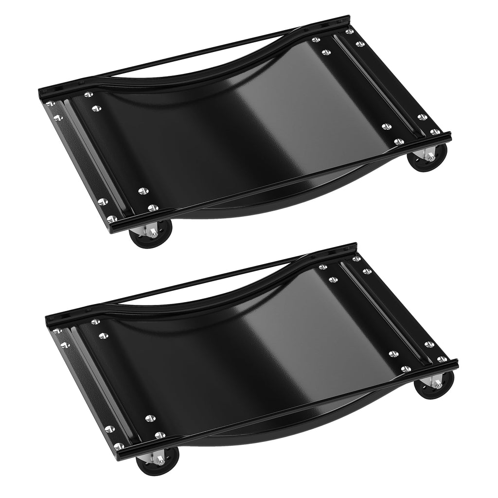 Garvee Car Dolly Set of 2, Heavy Duty Wheel Dollies 5000 lbs Capacity, 23.8"x14.4", for Moving Cars & Trucks, Black
