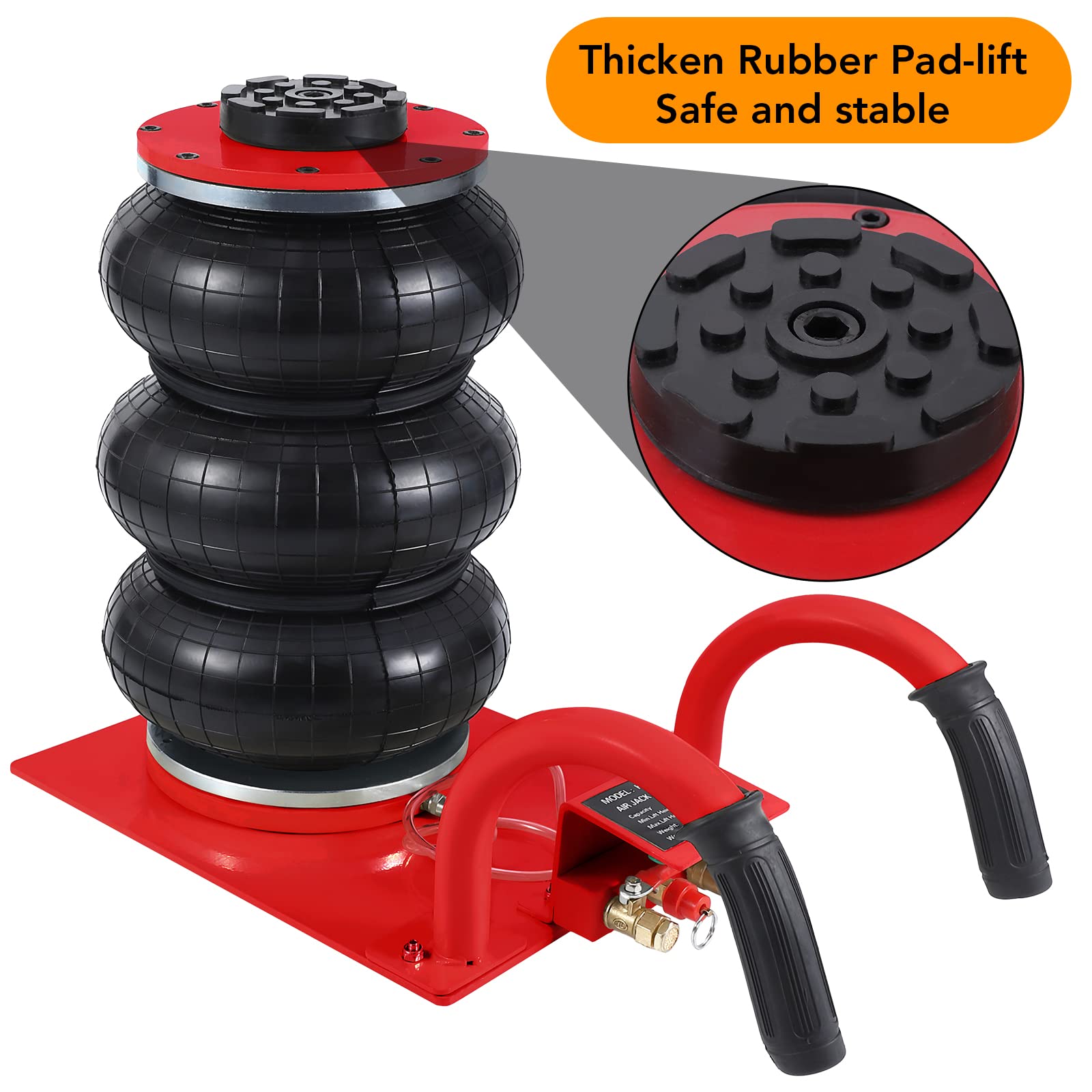 Garvee 3 Ton Air Jack 6600 Lbs, 5.5-17.7" Lift, Quick 3-5s, Garage