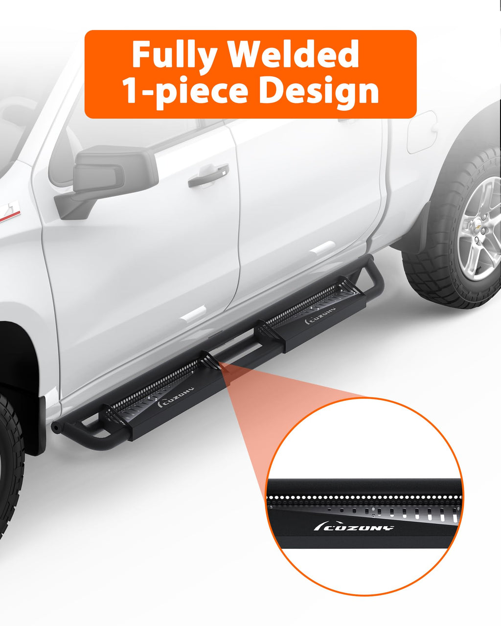 Garvee Drop Down Side Steps, 6" Drop Running Boards Compatible with 2015-2024 Ford F150 Super Duty Super Crew Cab, Drop Steps Compatible with 2017-2024 F250 F350 Super Duty Supercrew Cab