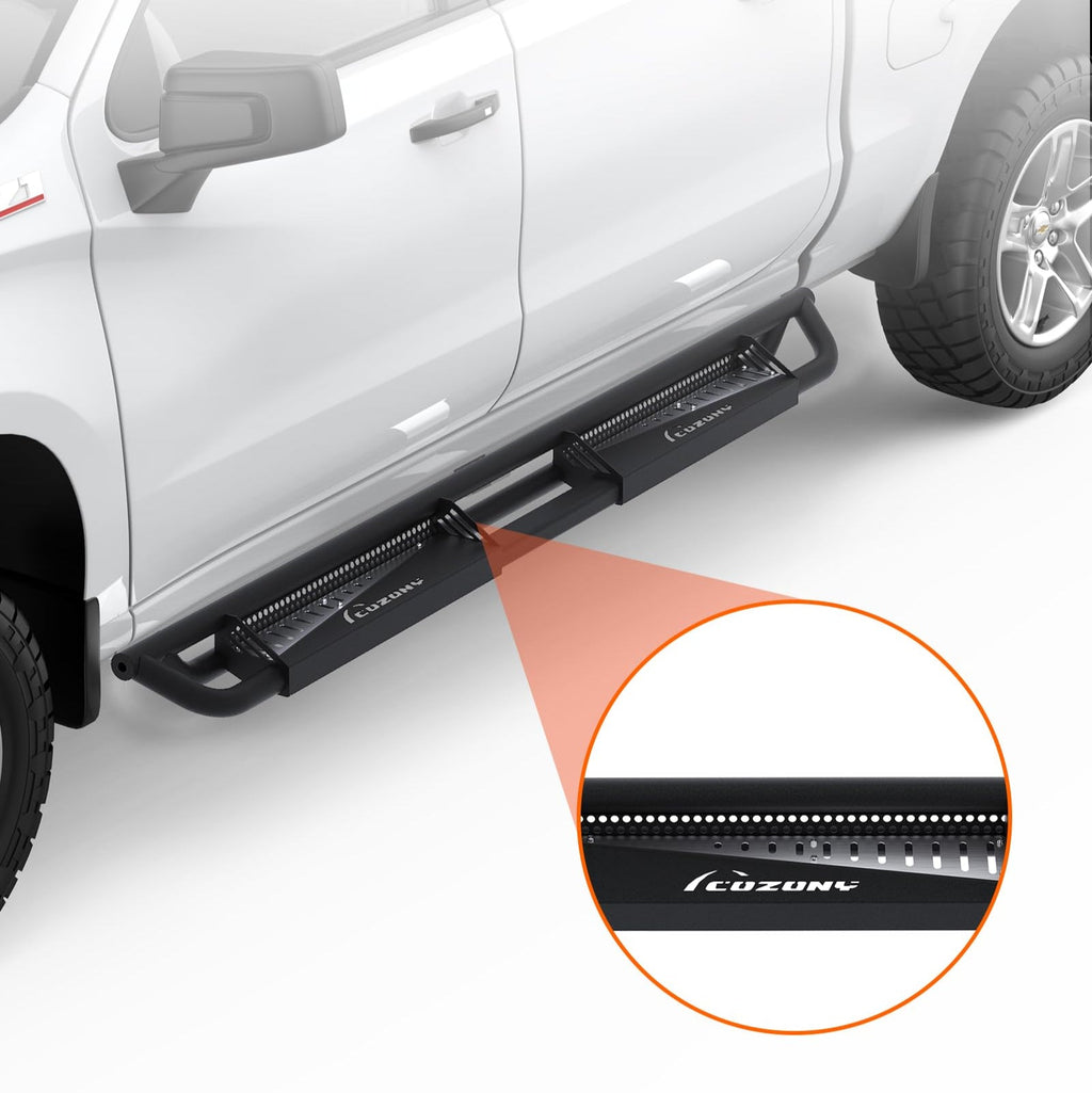 Garvee Running Boards Compatible with 2007-2018 Silverado/GMC Sierra 1500 Crew Cab,2007-2019 Silverado/Sierra 2500HD 3500HD Crew Cab, Side Steps for Silverado